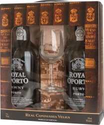 Zestaw Royal Oporto Ruby + Tawny 19% 0,75L + kieliszek