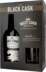 Zestaw West Cork Black Cask 40% 0,7L + szklanka