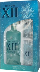 Zestaw Gin XII 42% 0,7L + szklanki