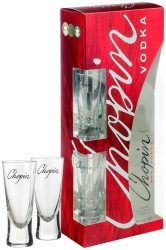 Zestaw Chopin Rye 40% 0,7L + 2 kieliszki