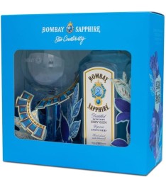 Zestaw Bombay Sapphire London Dry Gin 40% 0,7L + kieliszek