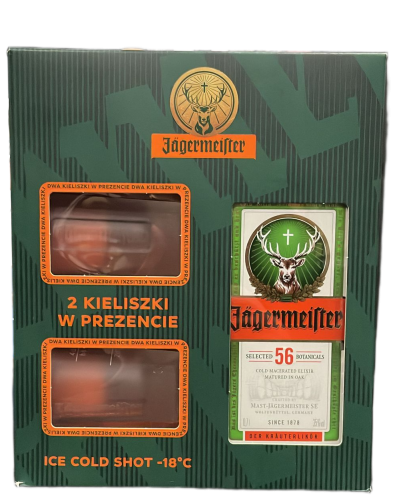 Jagermeister 0,7l + 2 kieliszki