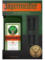 Zestaw Jagermeister Party Pack 35% 1,75L - 2 kieliszki + pompka