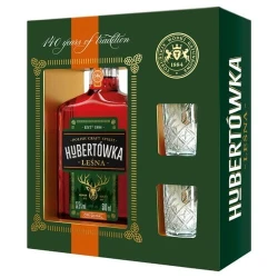 Zestaw Hubertówka Leśna Original 37,5% 0,5L + 2 kieliszki