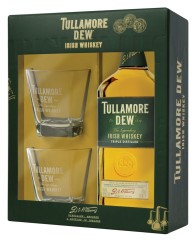 Zestaw Tullamore Dew Blended Whisky 40% 0,7L + szklanki